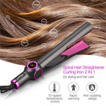 Two-In-One  Curling And Straightening  Fast Heating Hair Straightener