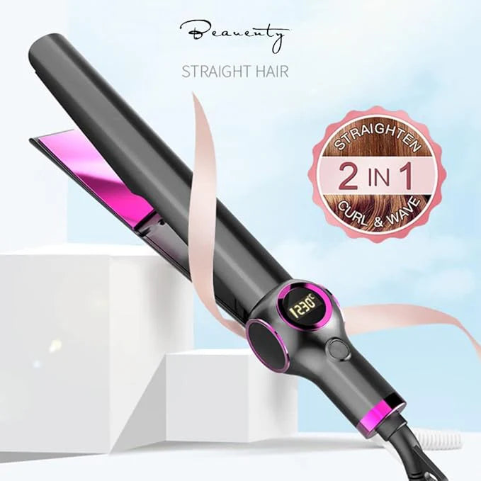 Two-In-One  Curling And Straightening  Fast Heating Hair Straightener