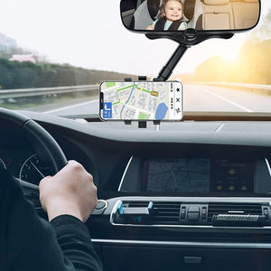 , 360 Degree Rotation Universal Cell Phone Holder for Car Clip Mount Stand