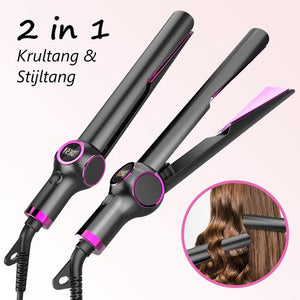 Two-In-One  Curling And Straightening  Fast Heating Hair Straightener