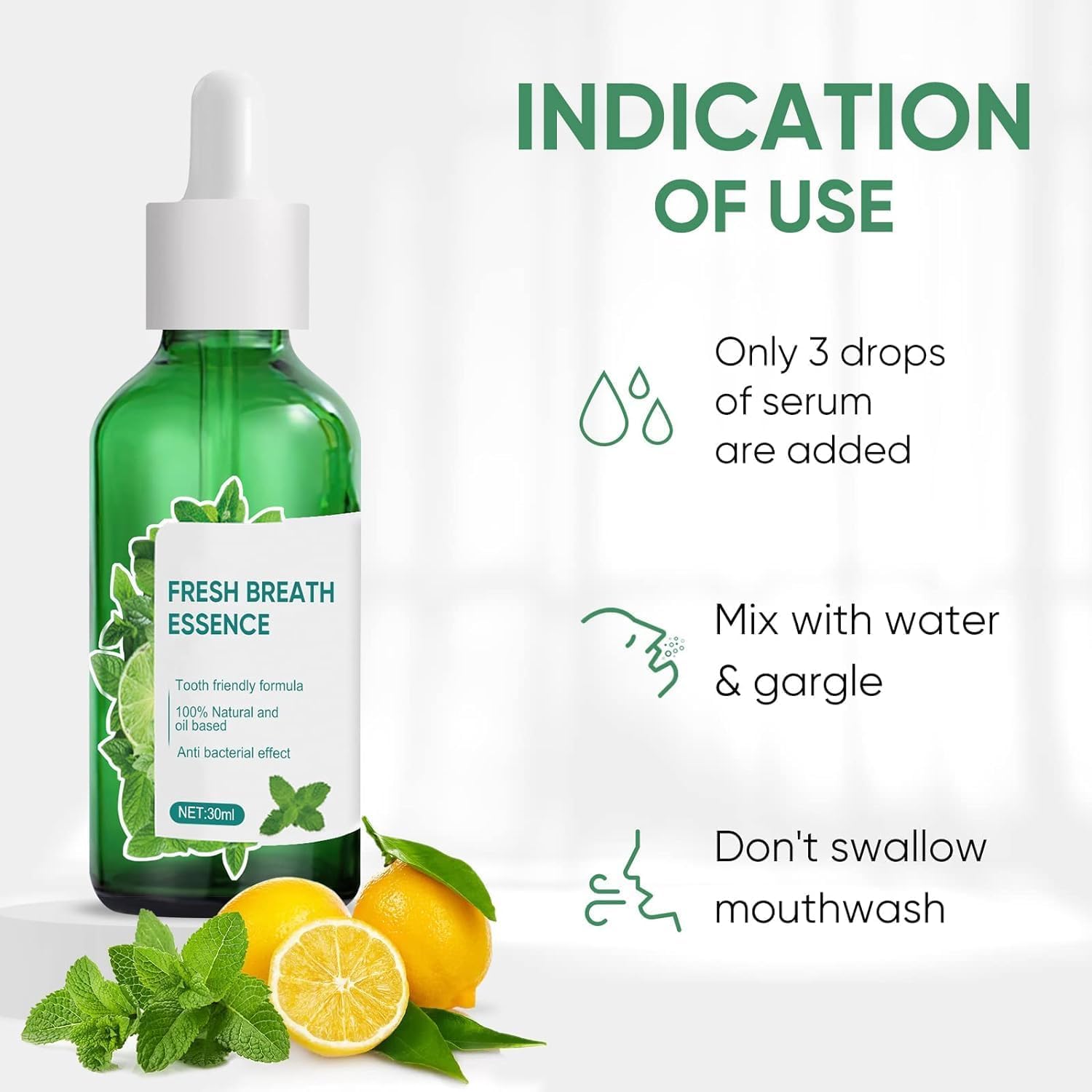 Smell Removing Drops Gentle Mint Mouth Drop