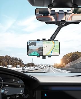 , 360 Degree Rotation Universal Cell Phone Holder for Car Clip Mount Stand