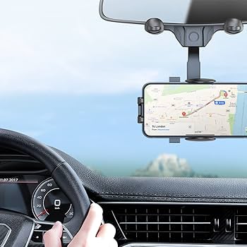 , 360 Degree Rotation Universal Cell Phone Holder for Car Clip Mount Stand