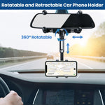 , 360 Degree Rotation Universal Cell Phone Holder for Car Clip Mount Stand