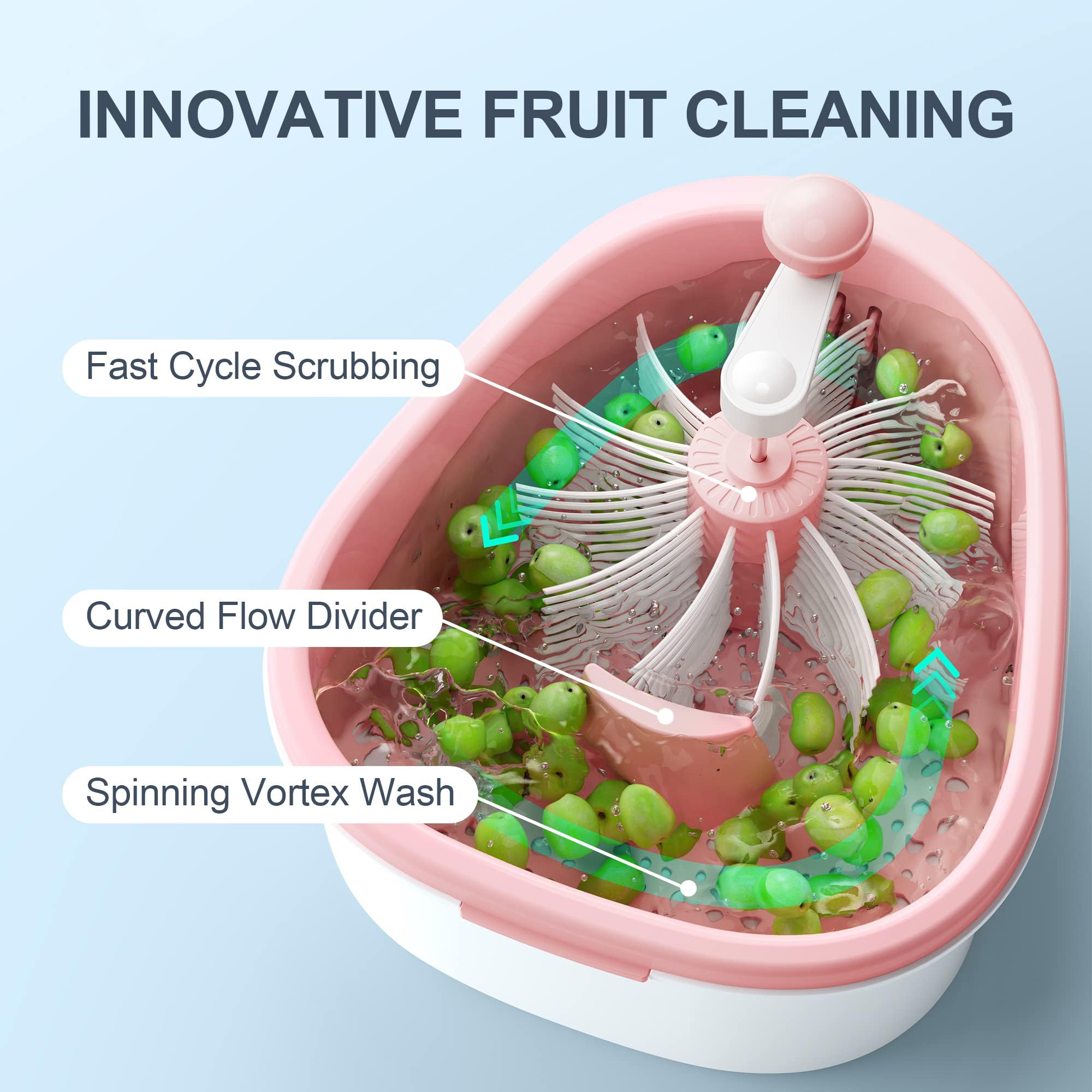 Fruit And Vegetable Washer With Brush