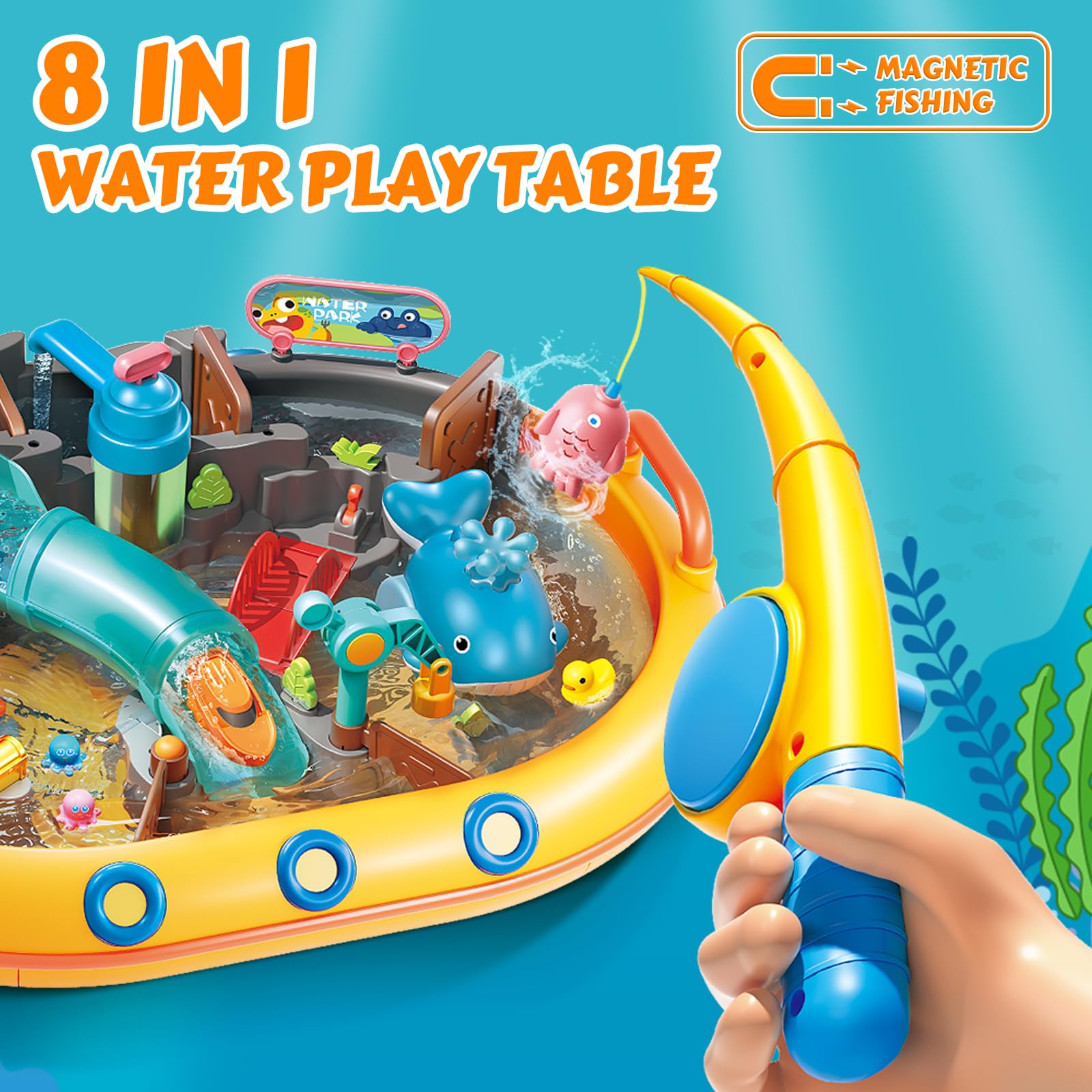 Summer water park, water fishing , Bath Toy