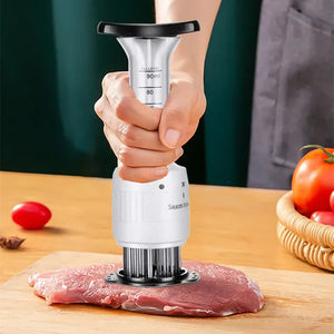 Professional Meat Injector Tenderizer Stainless Steel Blade 3OZ Marinade Injector