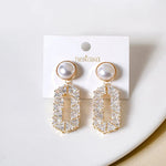 Light luxury oval full diamond earrings niche design pearl