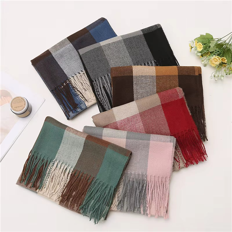 Autumn/winter children's plaid scarf  for boys, girls and babies