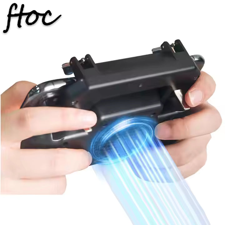 New-Mobile Gaming Controller With Cooling Fan For PUBG Trigger
