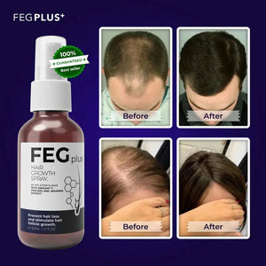 FEG Plus Hair care spray that  brings shiny, healthy hair growth
