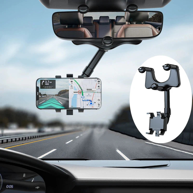 , 360 Degree Rotation Universal Cell Phone Holder for Car Clip Mount Stand