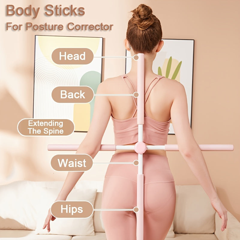 Posture Stick Pole Retractable Yoga Back Stick Children Adult