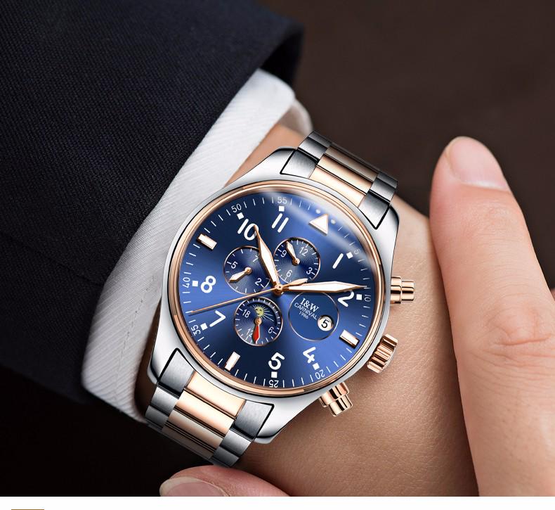 Luxury Full Automatic Mechanical Men's Watches Luminous Multi-function