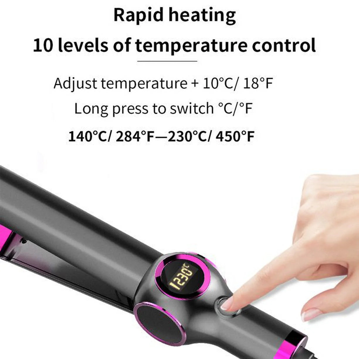 Two-In-One  Curling And Straightening  Fast Heating Hair Straightener