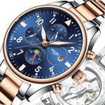 Luxury Full Automatic Mechanical Men's Watches Luminous Multi-function