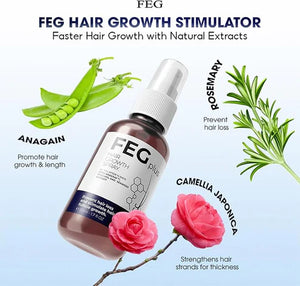 FEG Plus Hair care spray that  brings shiny, healthy hair growth