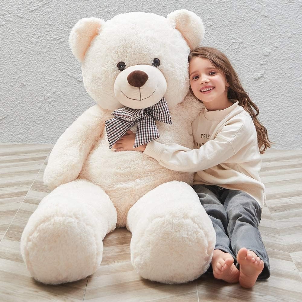 Cute Teddy Bear Plush Toy Stuffed Animals Bear with Roses Flower Kids Toys