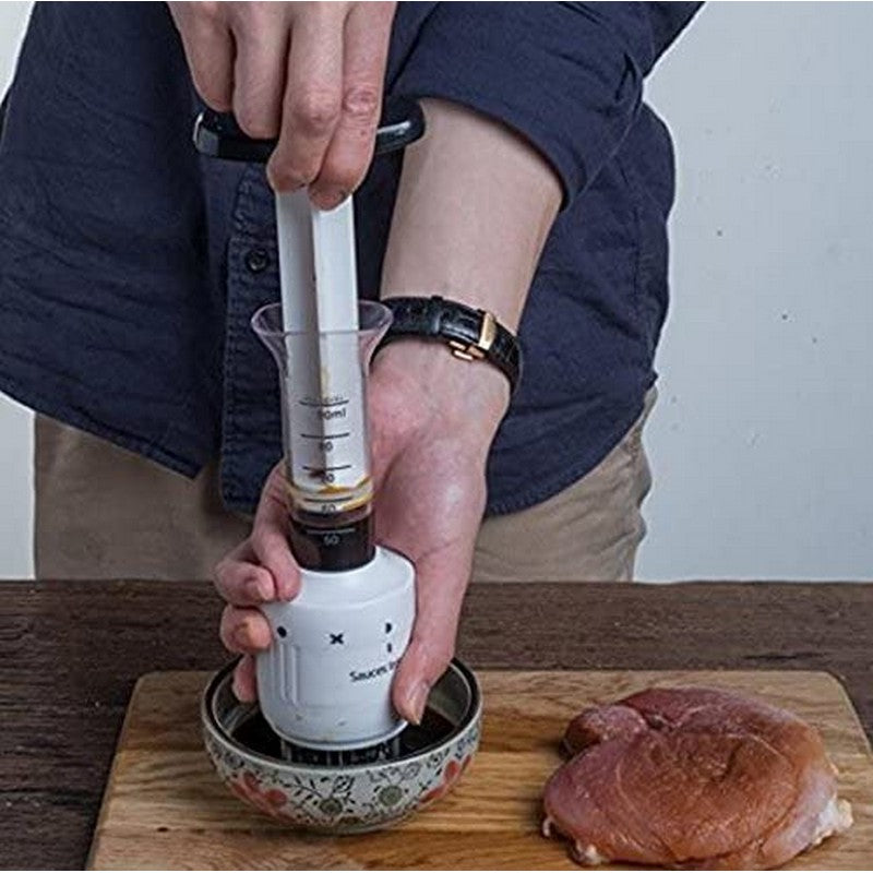 Professional Meat Injector Tenderizer Stainless Steel Blade 3OZ Marinade Injector